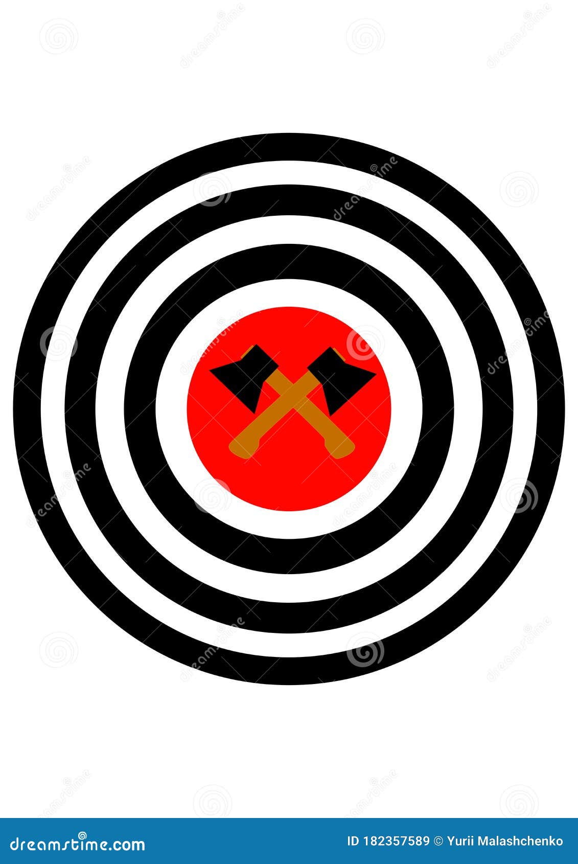 Axe Throwing For Target Shooting And Buschcraft Cartoon Vector