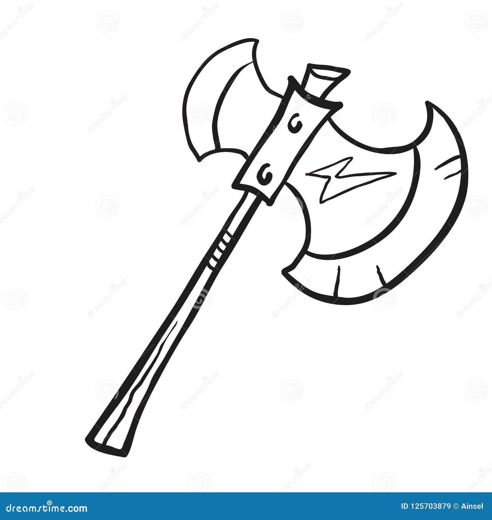 Axe black stock illustration. Illustration of comic 125703879
