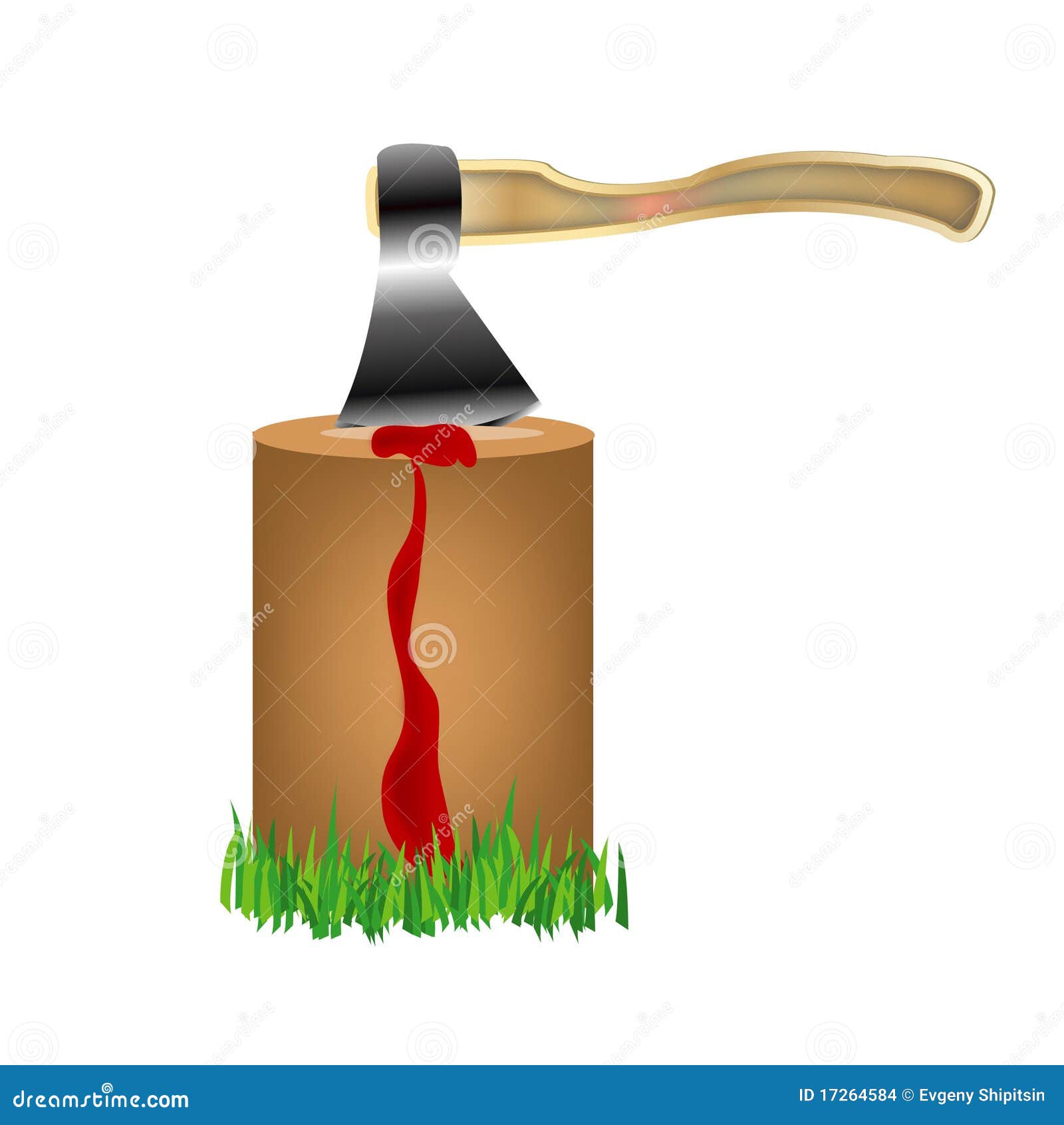 Axe and blood stock vector. Illustration of tools, hack 17264584