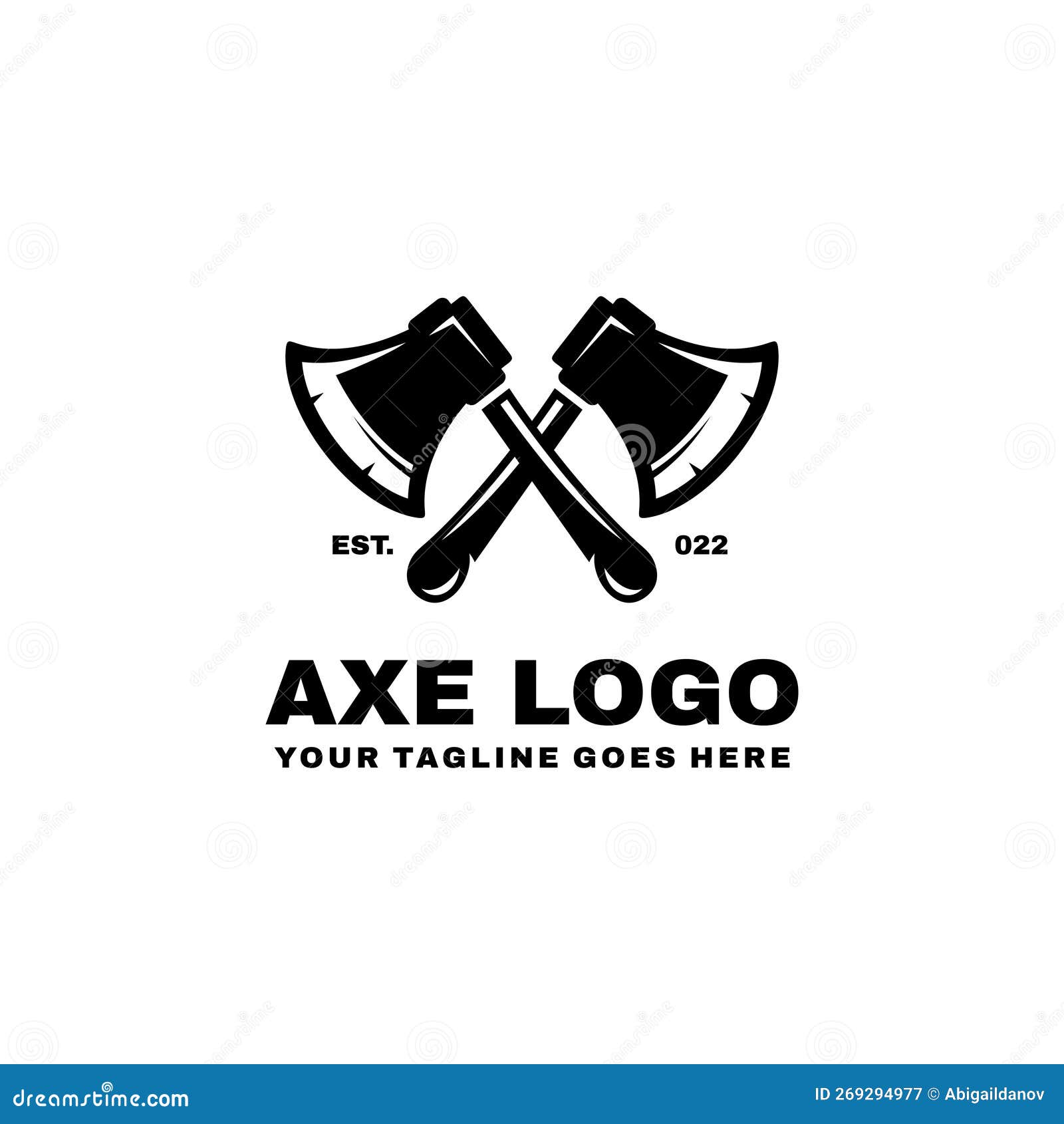 Axe logo design stock vector. Illustration of carpentry 269294977