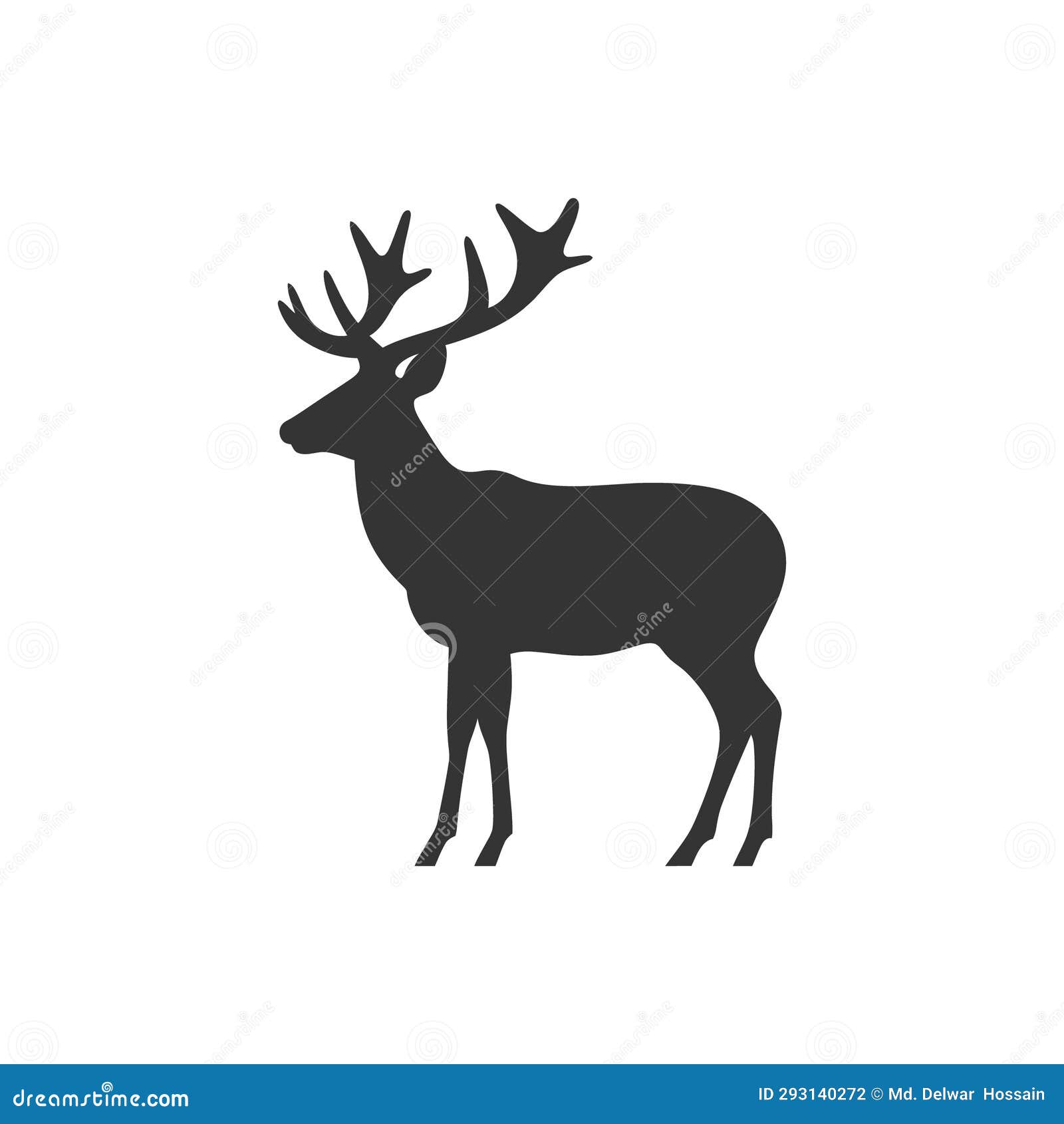 Axis Deer icon stock vector. Illustration of brand, symbol 293140272