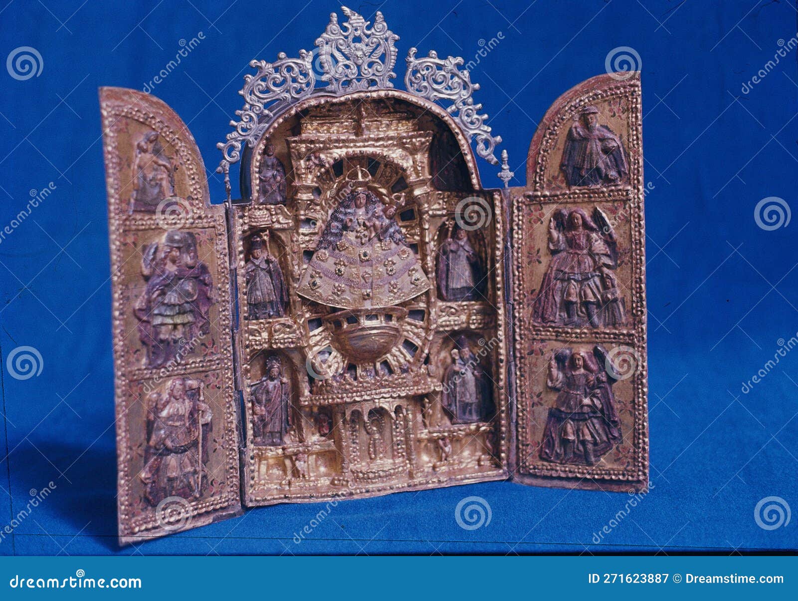 ayacucho, peru : a traditional 'retablo', a typical historical 17 century peruvian handicraft from the ayacucho region