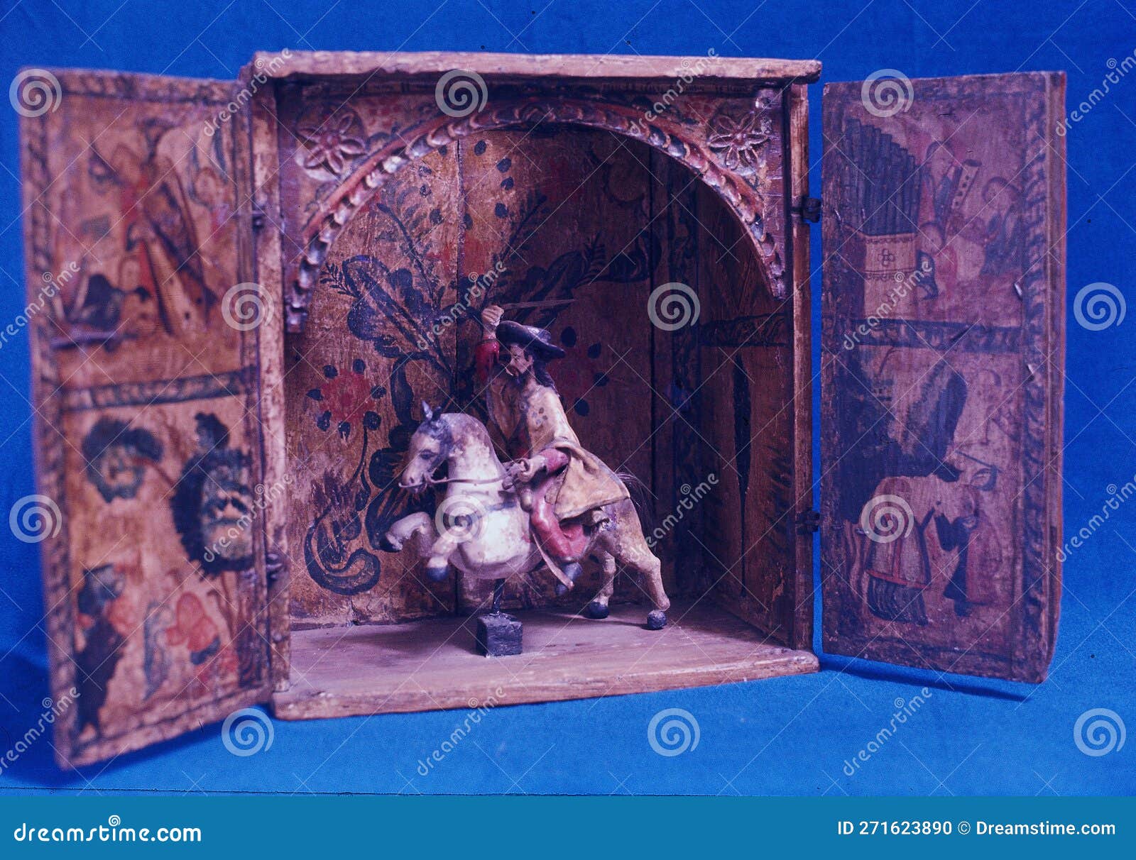 ayacucho, peru - a traditional 'retablo', a typical historical 17 century peruvian handicraft from the ayacucho region