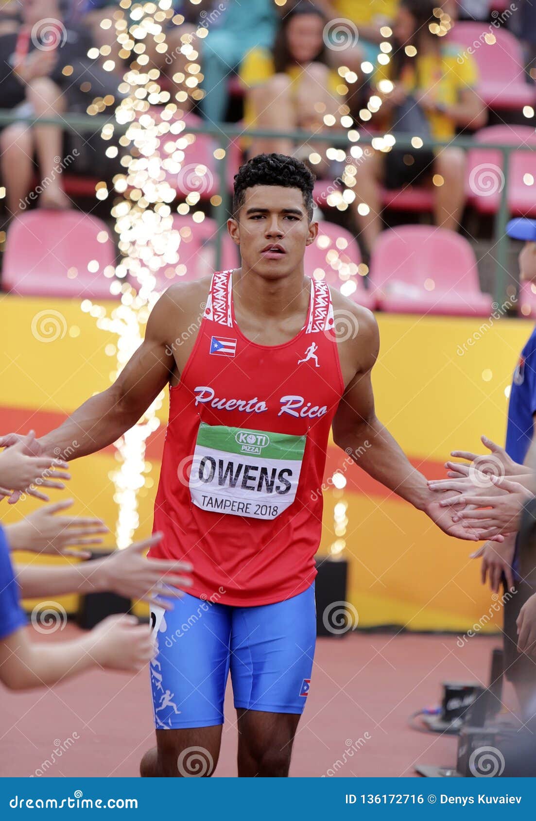 AYDEN OWENS PUERTO RICO in Decathlon on the IAAF World U20 Championship in  Tampere, Finland 11th July Editorial Photo - Image of champion, olympics:  136172716