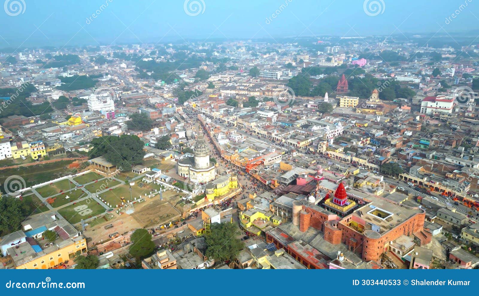 ayodhya drone view shri ram mandir, shri hanuman garhi mandir, lata mangeshkar chowk and ghats