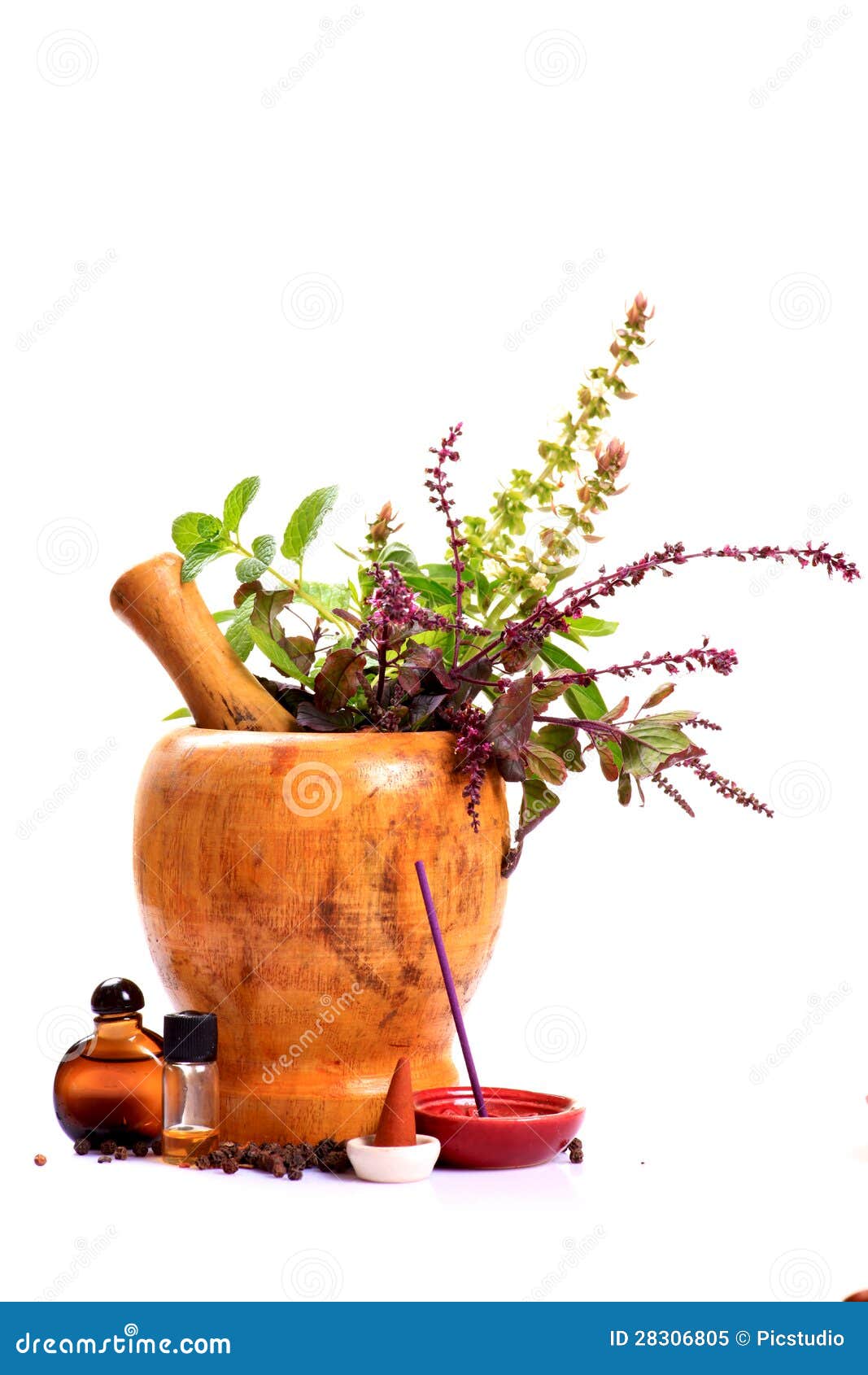 Ayurveda stock image. Image of basil, mint, background 28306805
