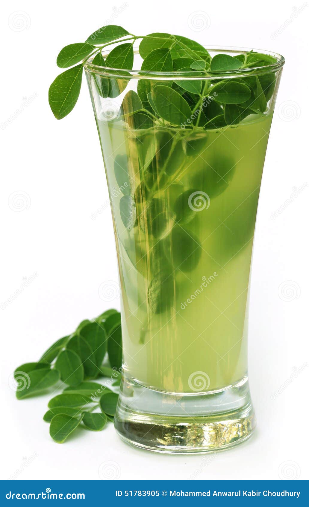 Ayurvedic Juice Made from Moringa Leaves Stock Image Image of