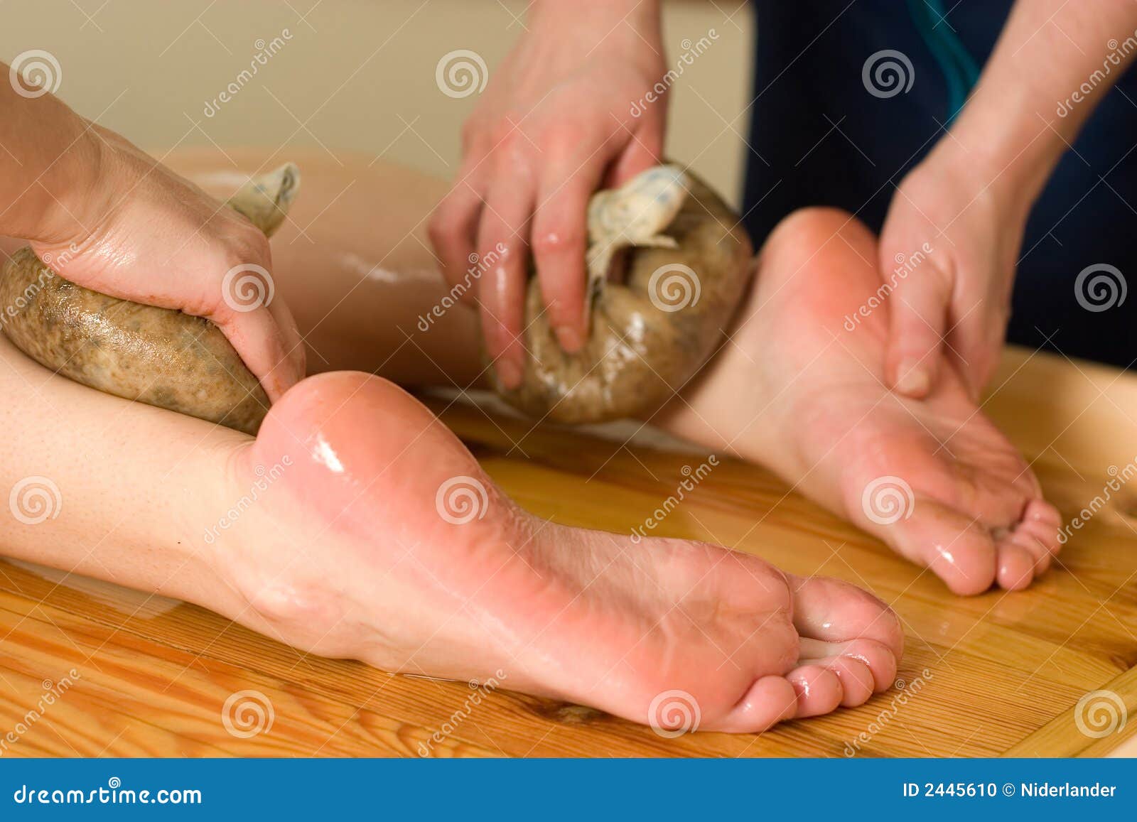 Ayurvedic Oil Foot Massage Stock Photo Image Of Women 2445610