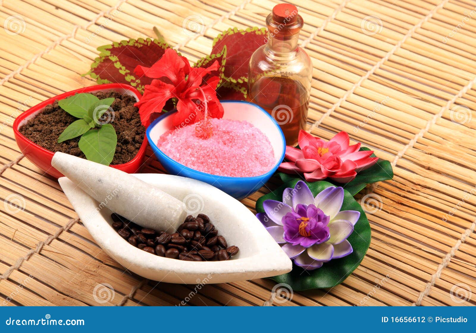 Ayurvedic spa items stock photo. Image of bamboo, healthy 16656612