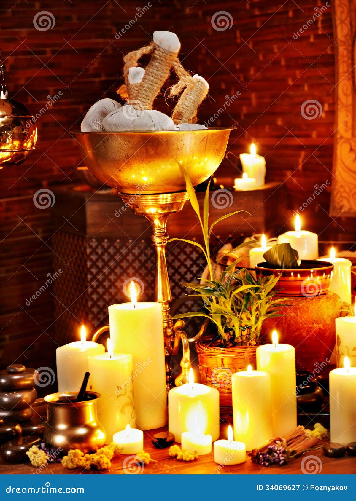 Ayurvedic Spa Massage Still Life Stock Image Image of luxury