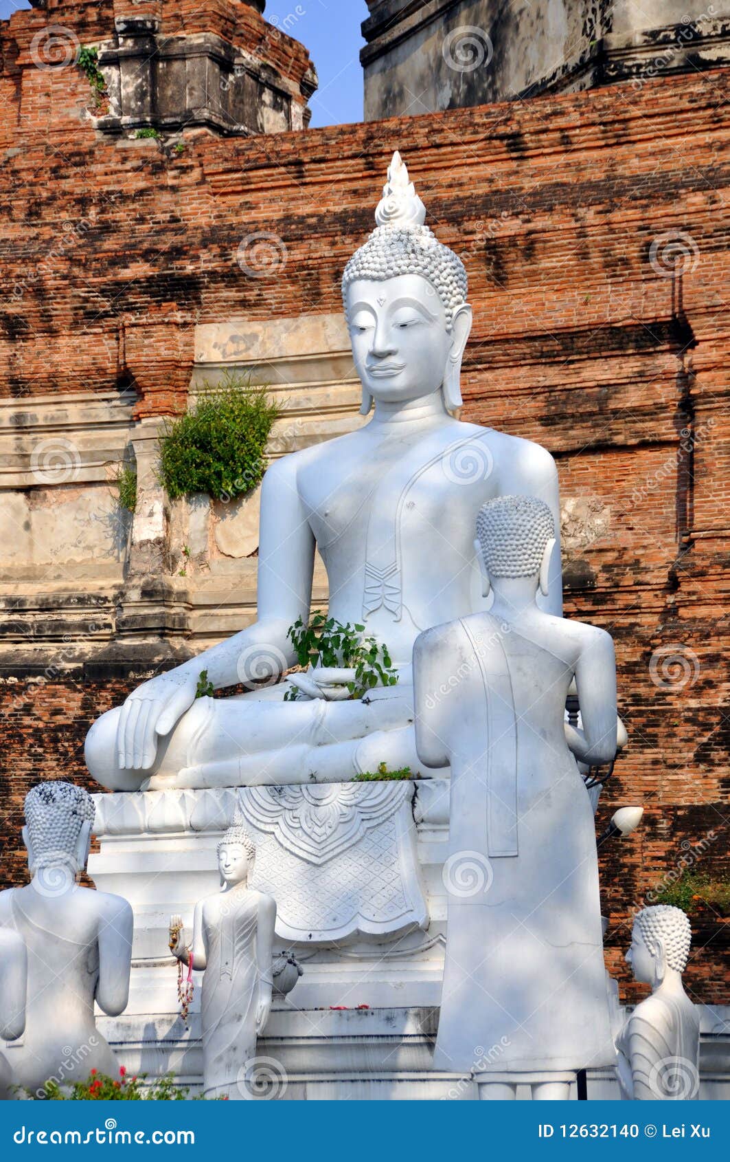 ayutthaya, thailand: wat yai chai mongkhon buddhas