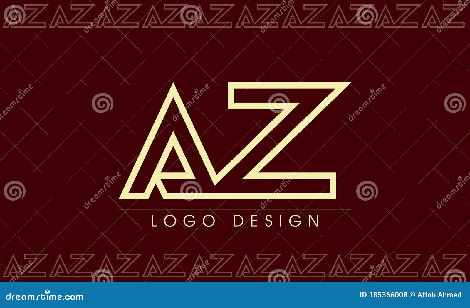 AZ ZA or a Z Letter Logo Design Vector Illustration Stock Illustration ...