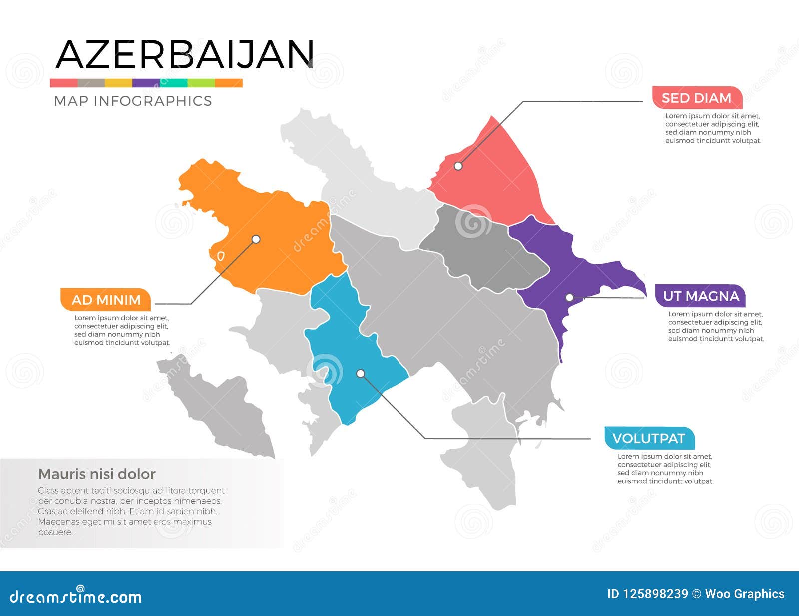 Azerbaijan Color Map With Regions And Names High Res - vrogue.co