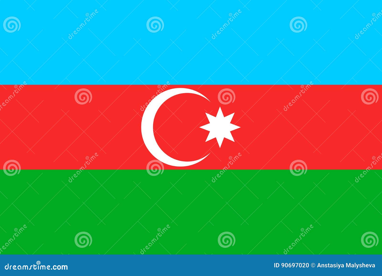 kul usikre gevinst Azerbaijan National Flag, Vector Illustration Stock Vector - Illustration  of pride, federal: 90697020