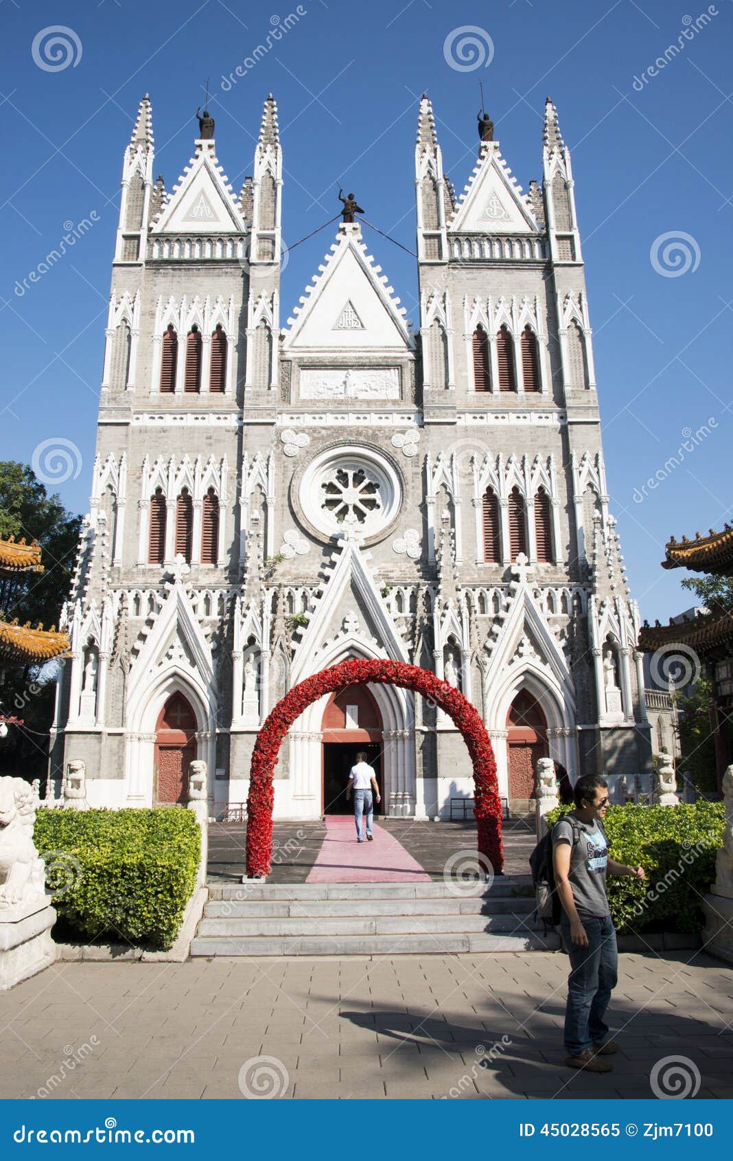 In Azië, Peking, China, Xishiku-Kerk, De Het Noordenkerk Redactionele Afbeelding - Image Of China, Kerk: 45028565