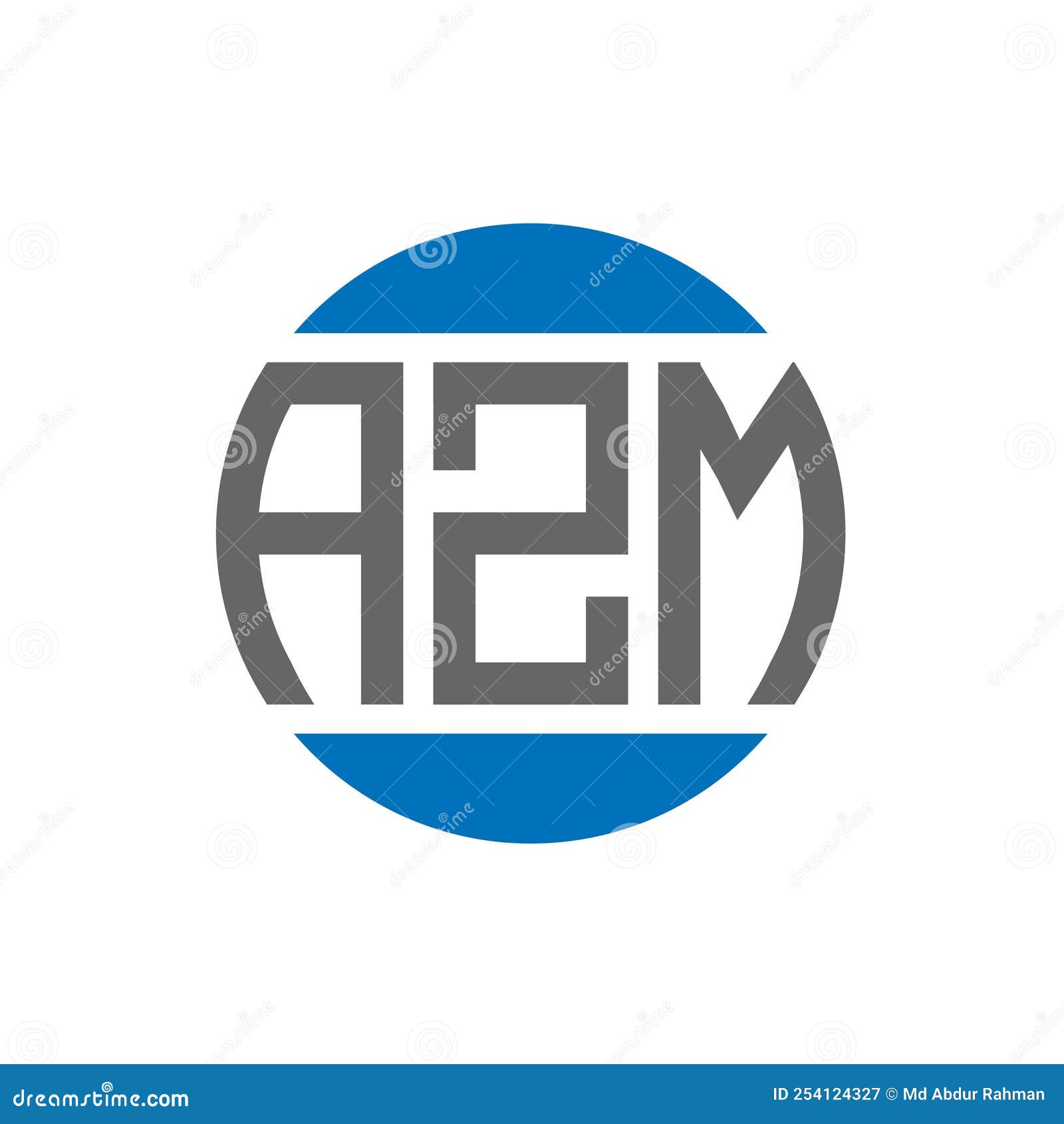 AZM Letter Logo Design on White Background. AZM Creative Initials