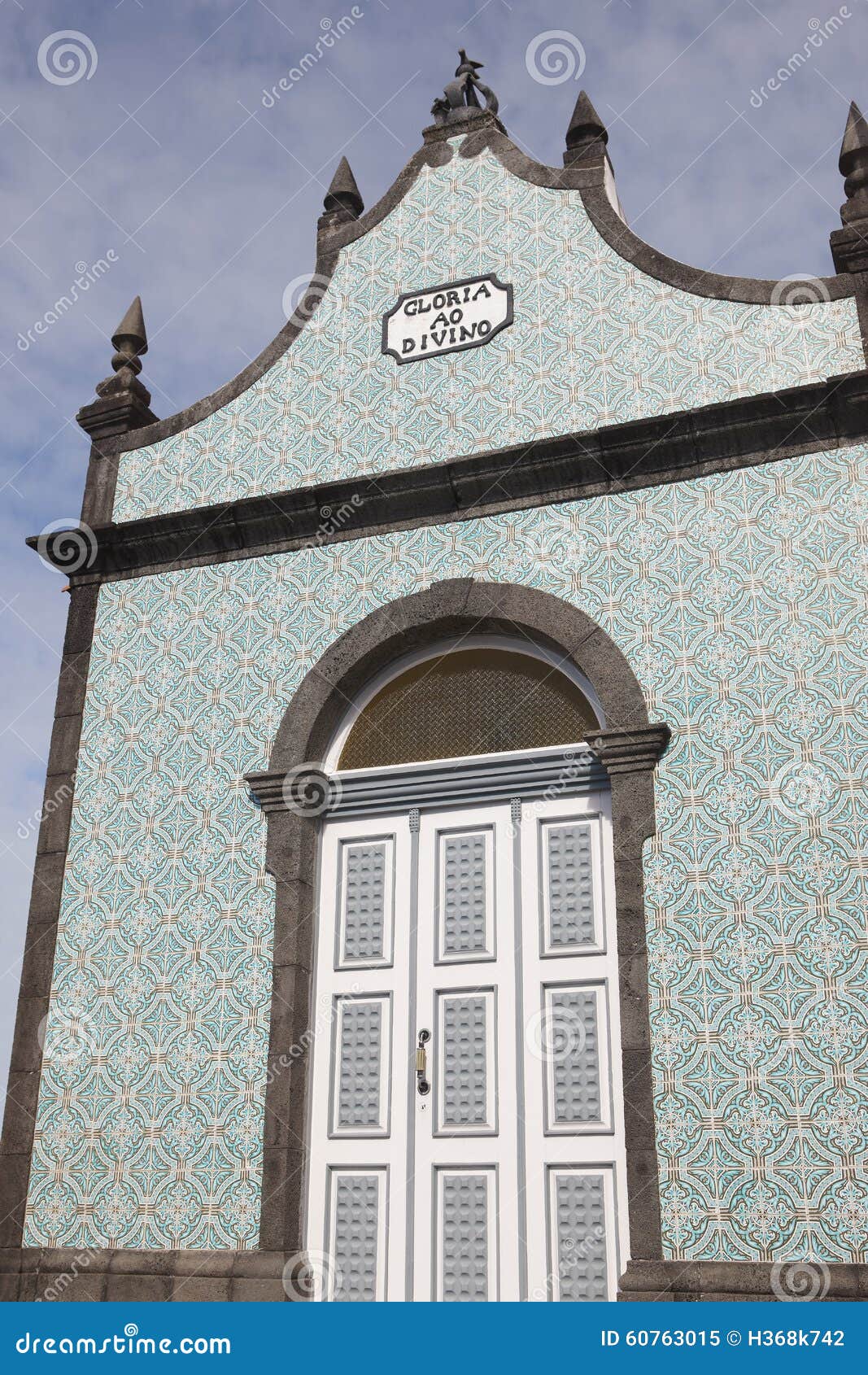 azores traditional chapel, imperio, in faial island. portugal