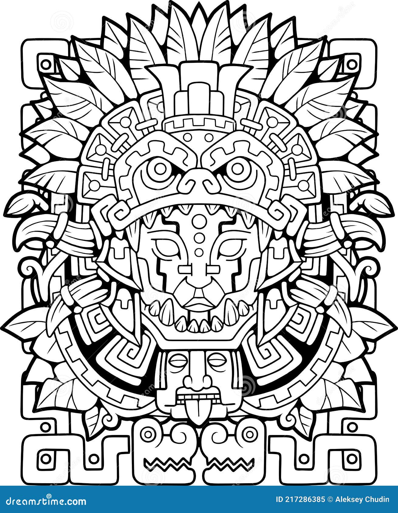 Aztec Design Coloring Pages