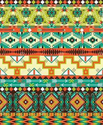 Aztec Geometric Seamless Pattern Stock Vector - Illustration of ...