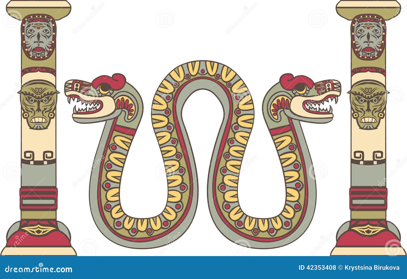 Quetzalcoatl Serpent God Aztec Mexico Lindo