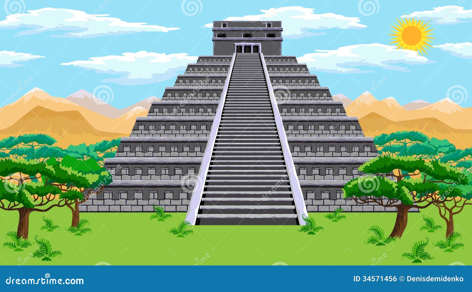 Aztec Pyramid Royalty Free Stock Image - Image: 34571456