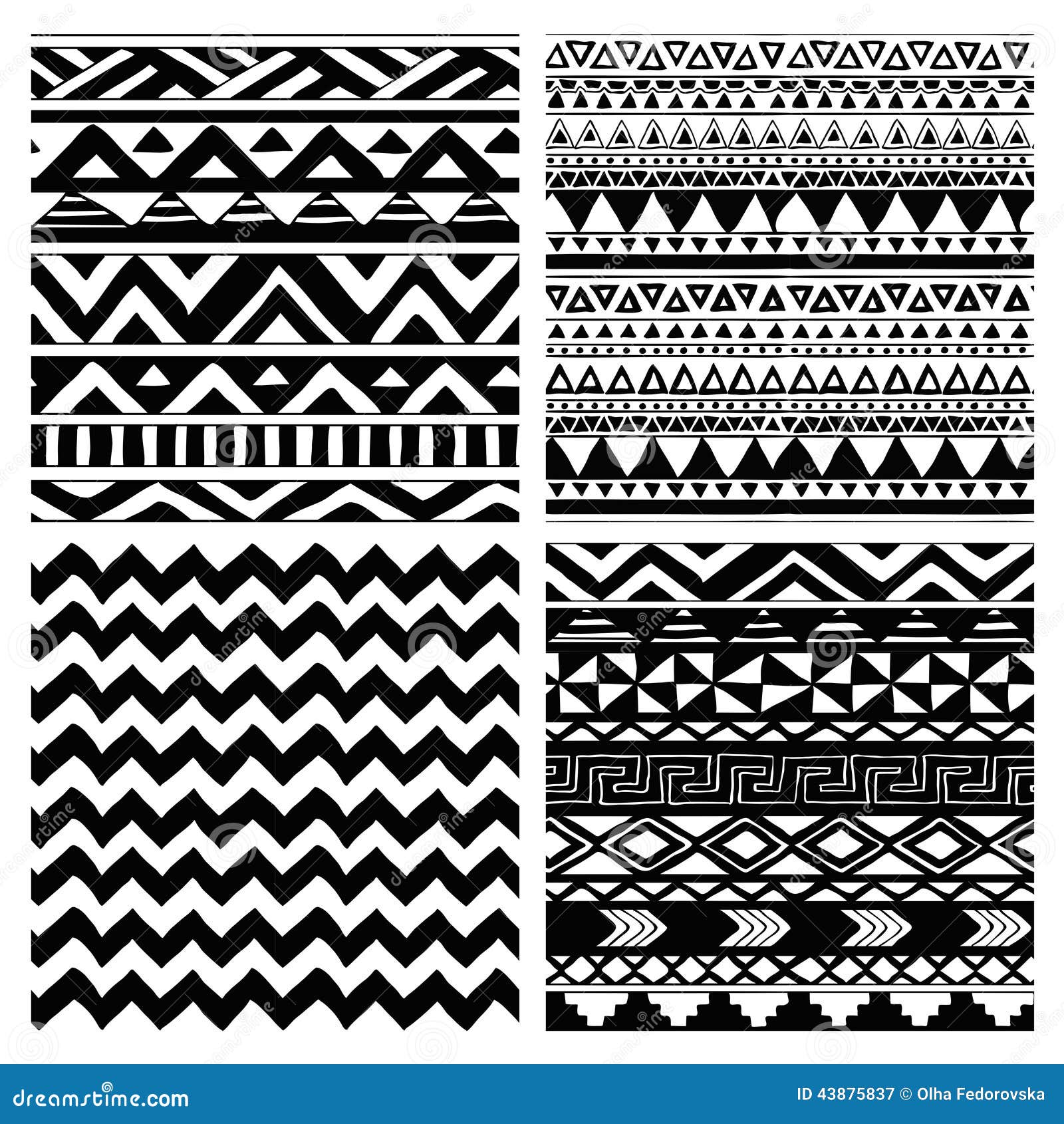 aztec print drawing