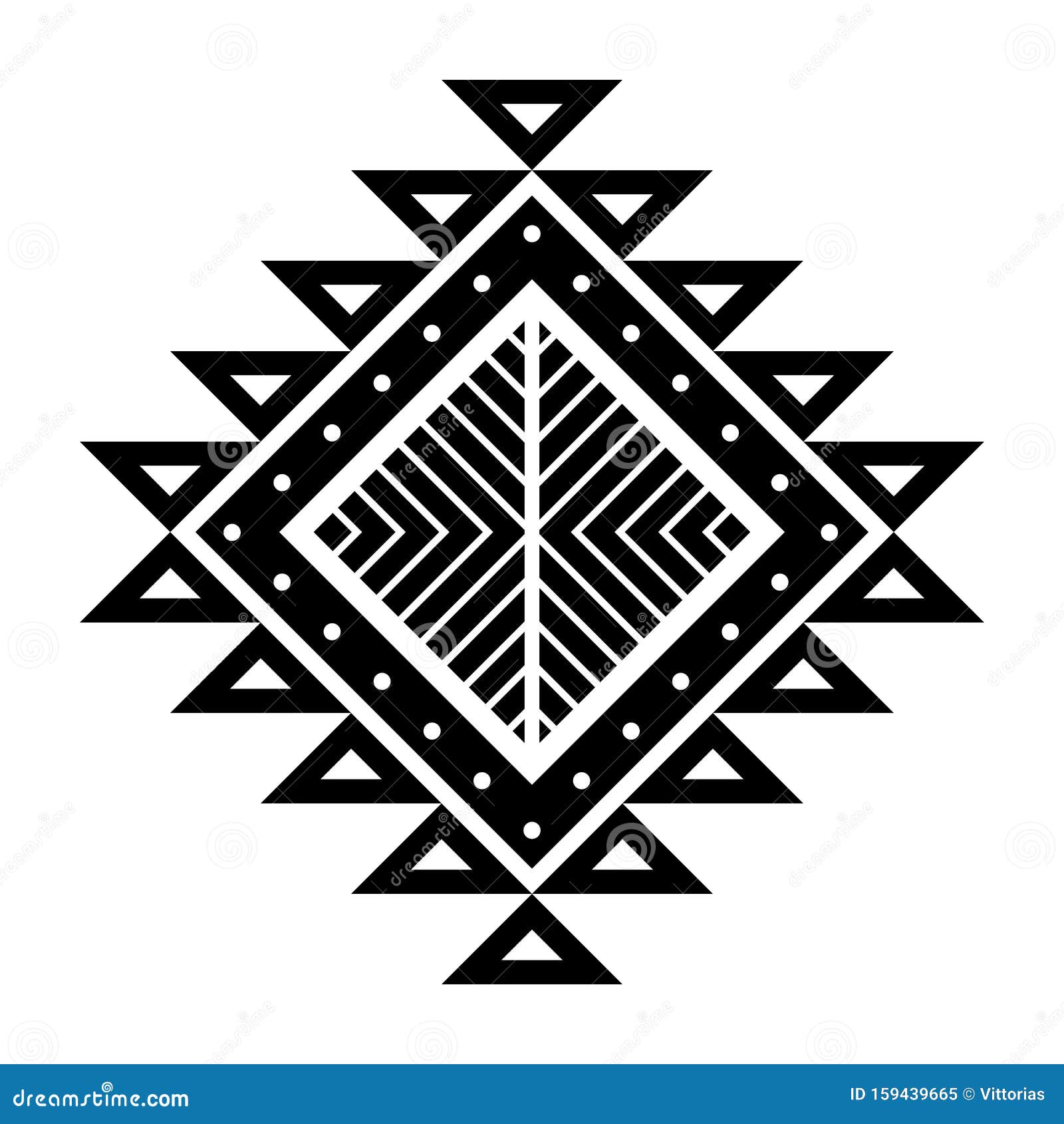 Aztec Vector Element, Ethnic Ornament. Stock Vector - Illustration of ...