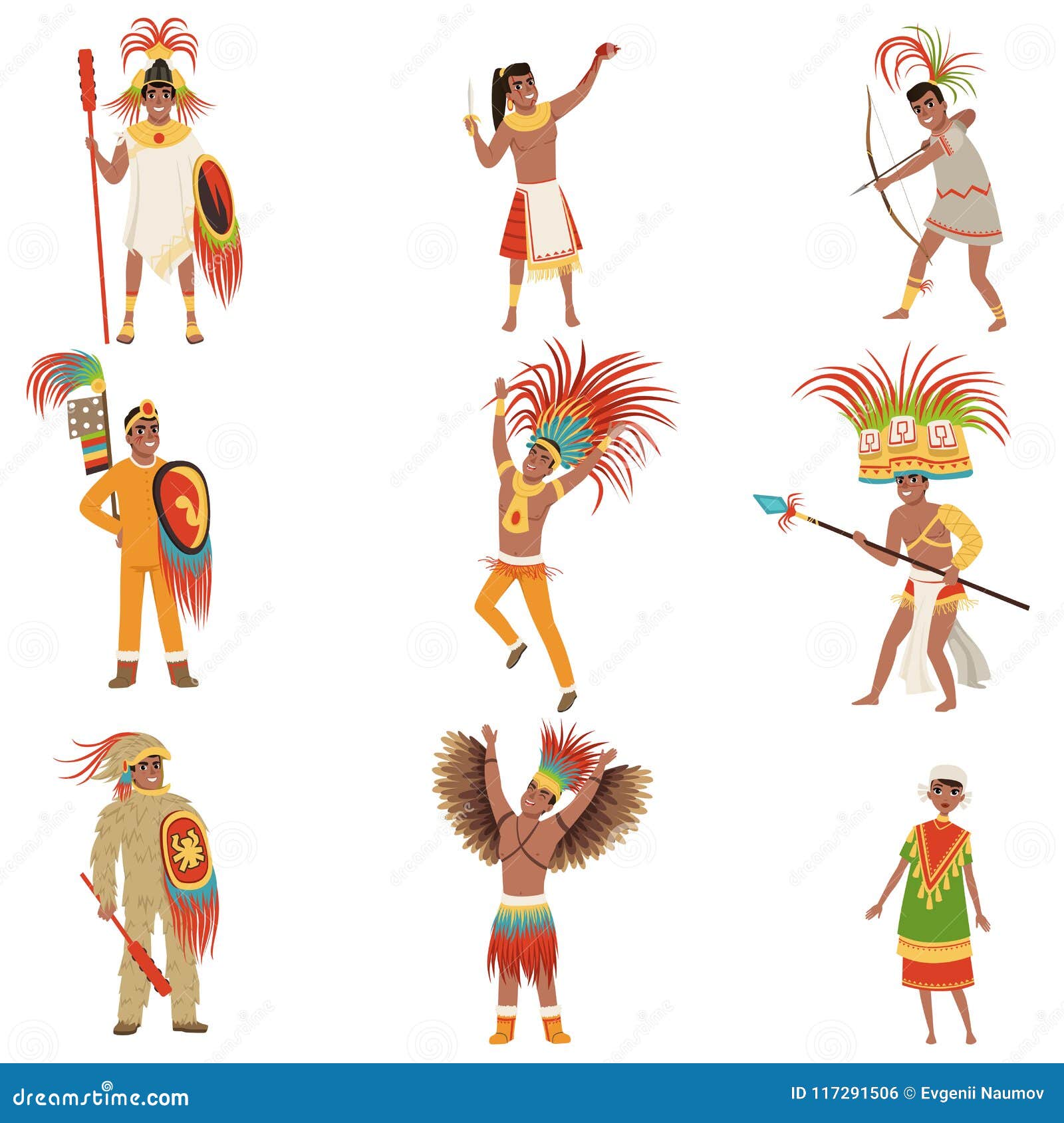 Aztec Warriors Royalty-Free Cartoon | CartoonDealer.com #65053043