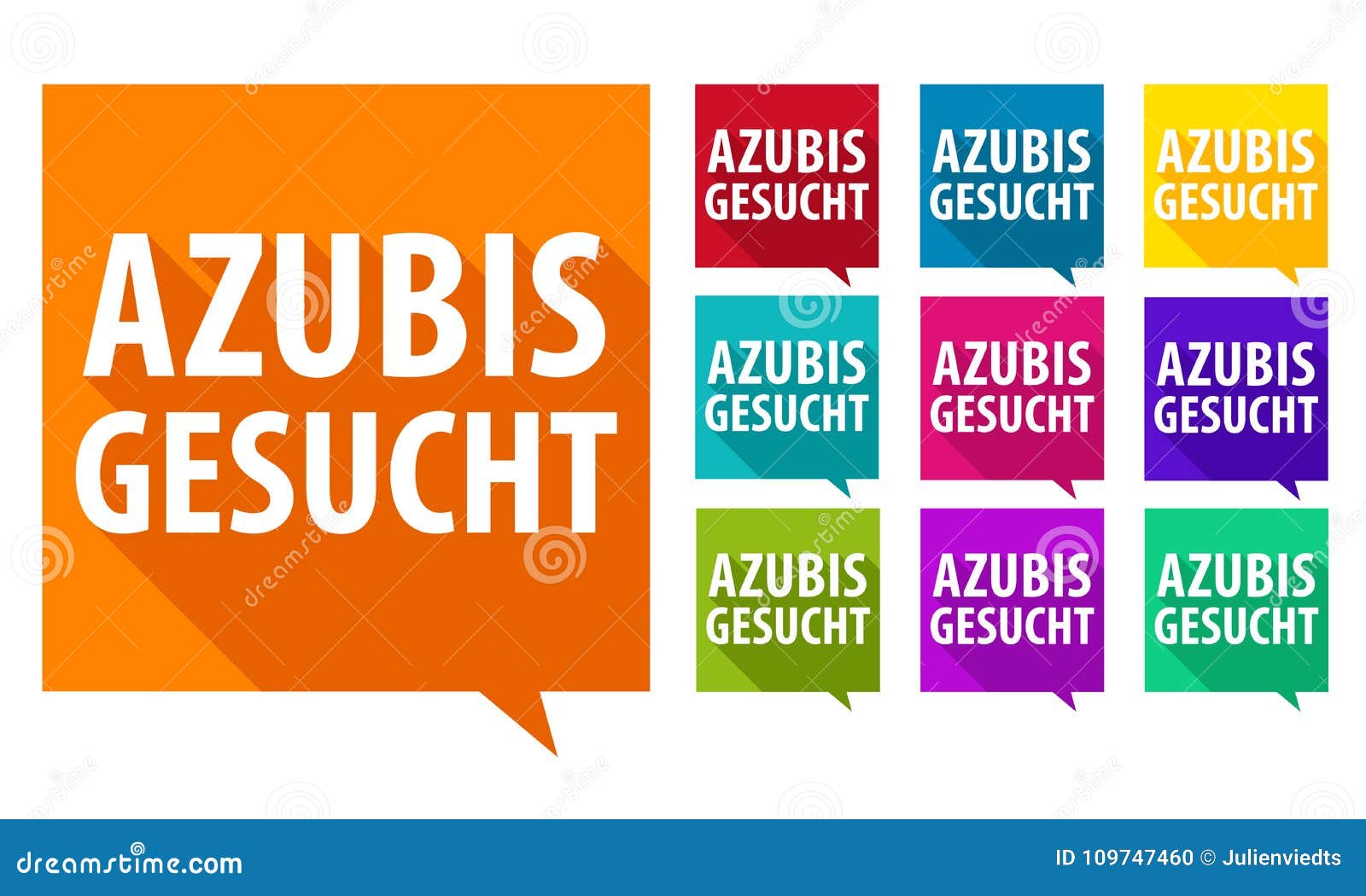 azubis gesucht. eps10  badges.