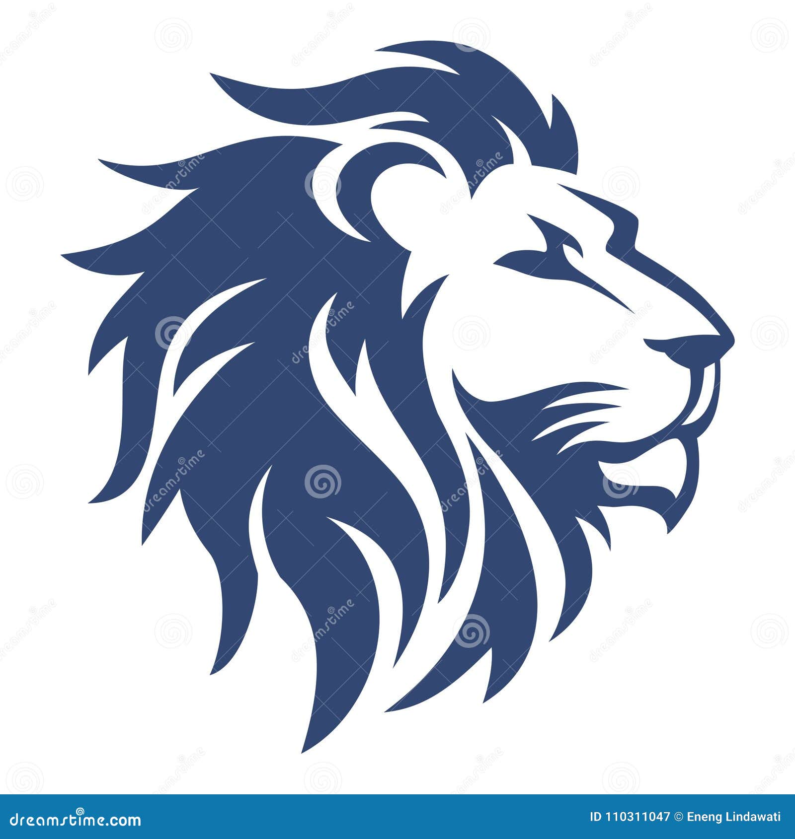 Logotipo de cabeça de leão em chamas fogo tribal tatuagem design estêncil  ilustração vetorial