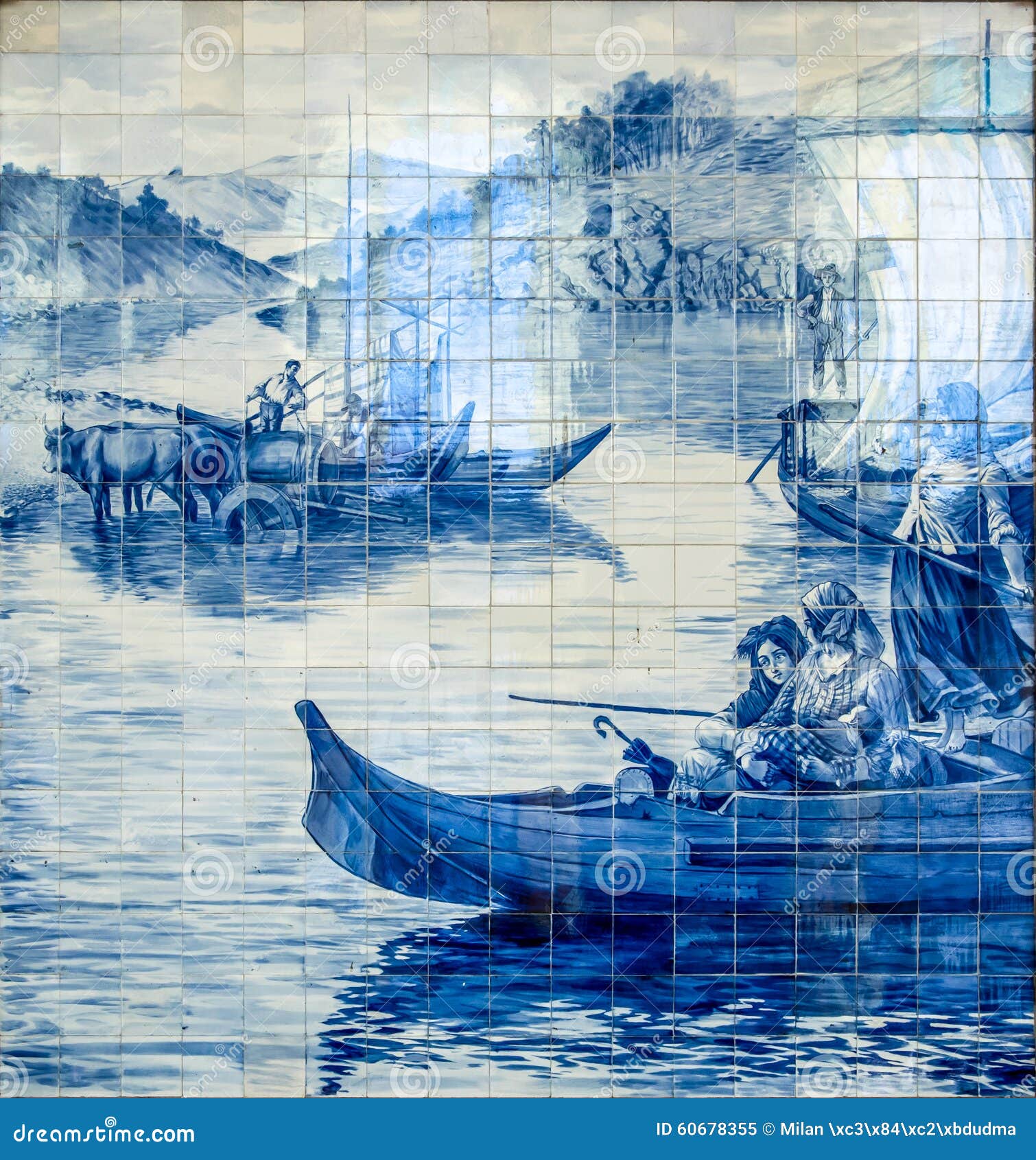 azulejo at sÃÂ£o bento railway station, porto, portugal