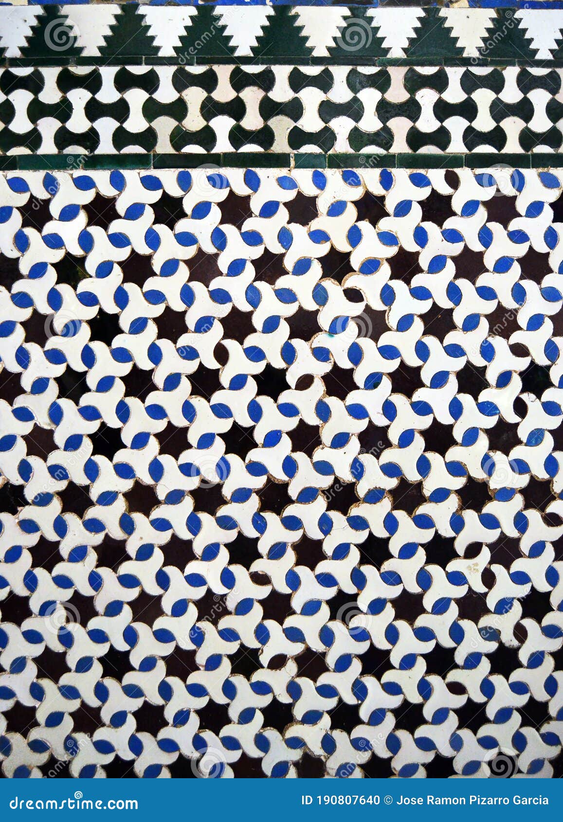 azulejos tiles of alcazar seville. al andalus arab pattern decoration