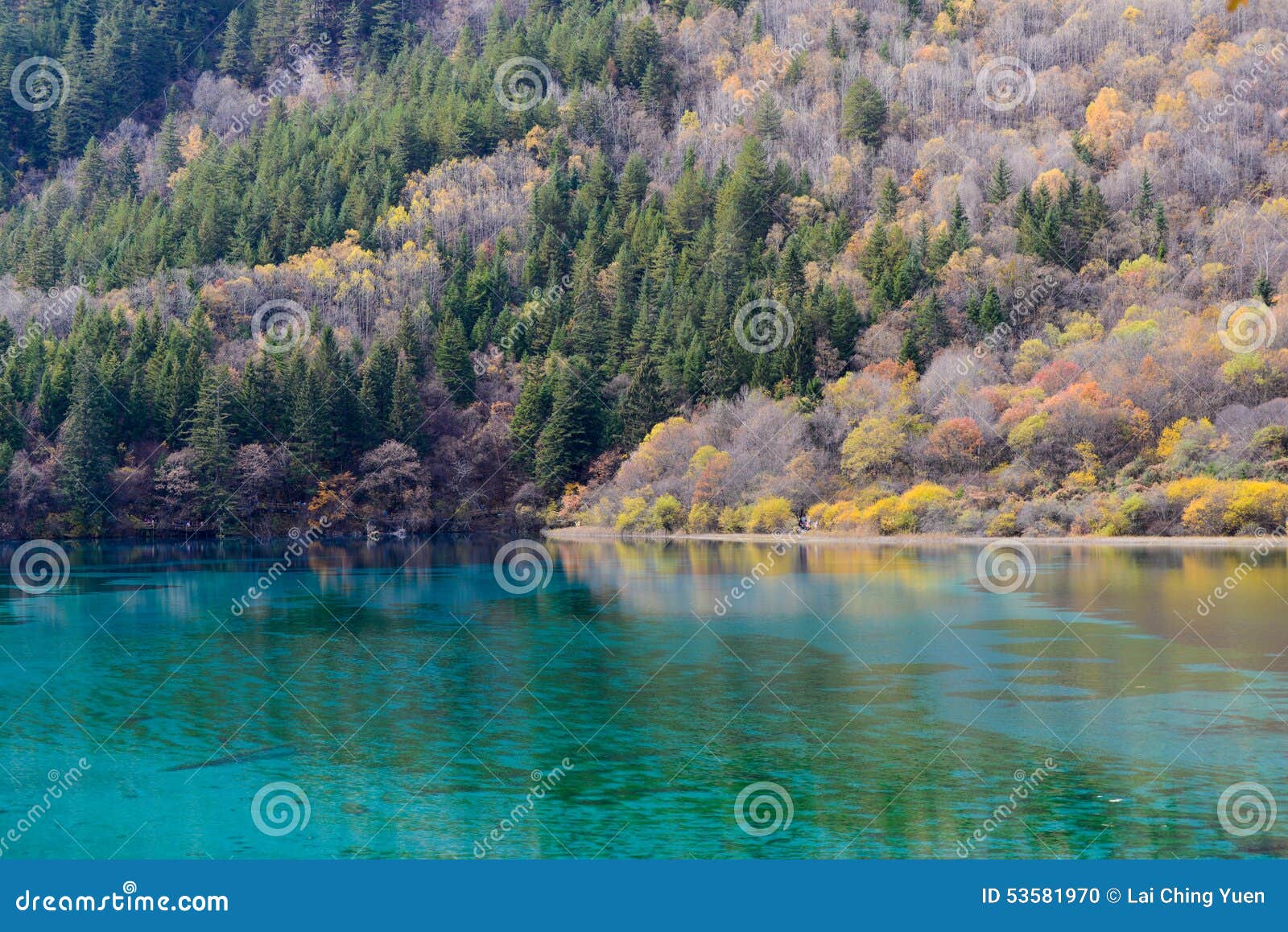 Azure Lake Jiuzhaigou Valley Was Recognize By Unesco As A World