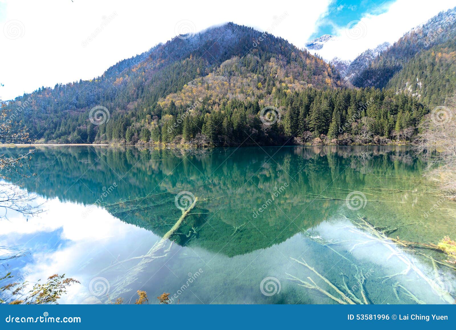 Azure Lake Jiuzhaigou Valley Was Recognize By Unesco As A World