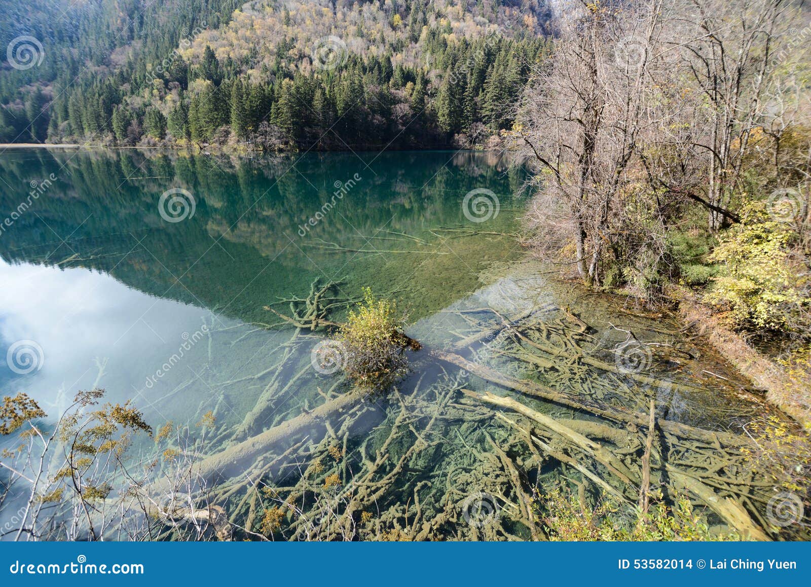 Azure Lake Jiuzhaigou Valley Was Recognize By Unesco As A World