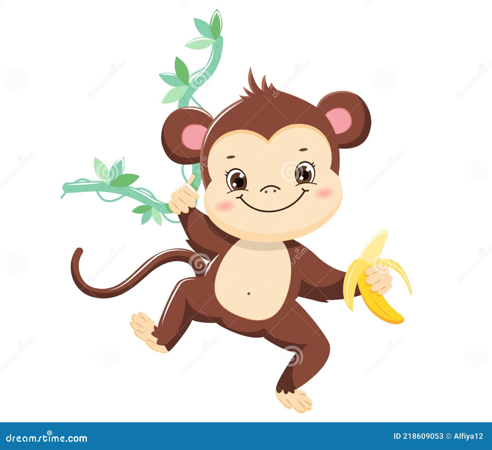 Quadro Poster Infantil macaco desenho