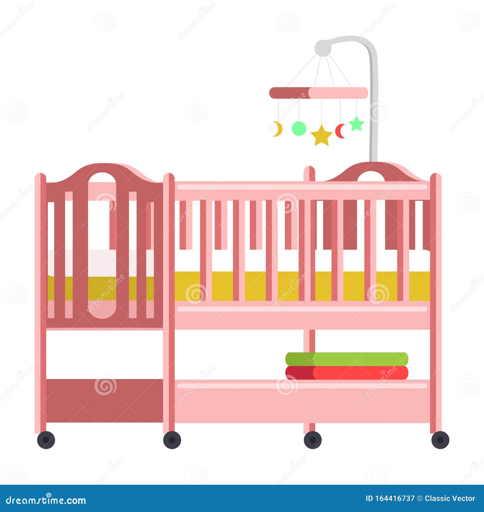 Bebe Illustration Vectorielle Plat Du Berceau Illustration De Vecteur Illustration Du Fond Interieur