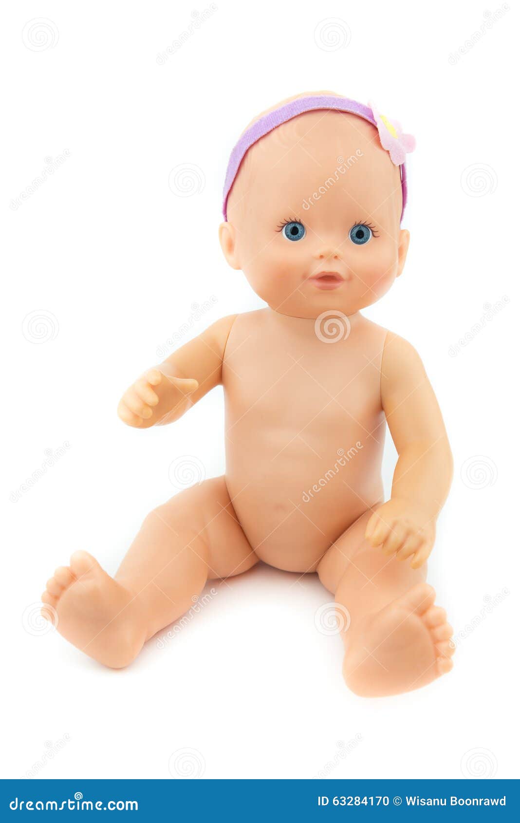 bébé poupée poupon jouet nudité nu corps apprendre enfant Stock Photo