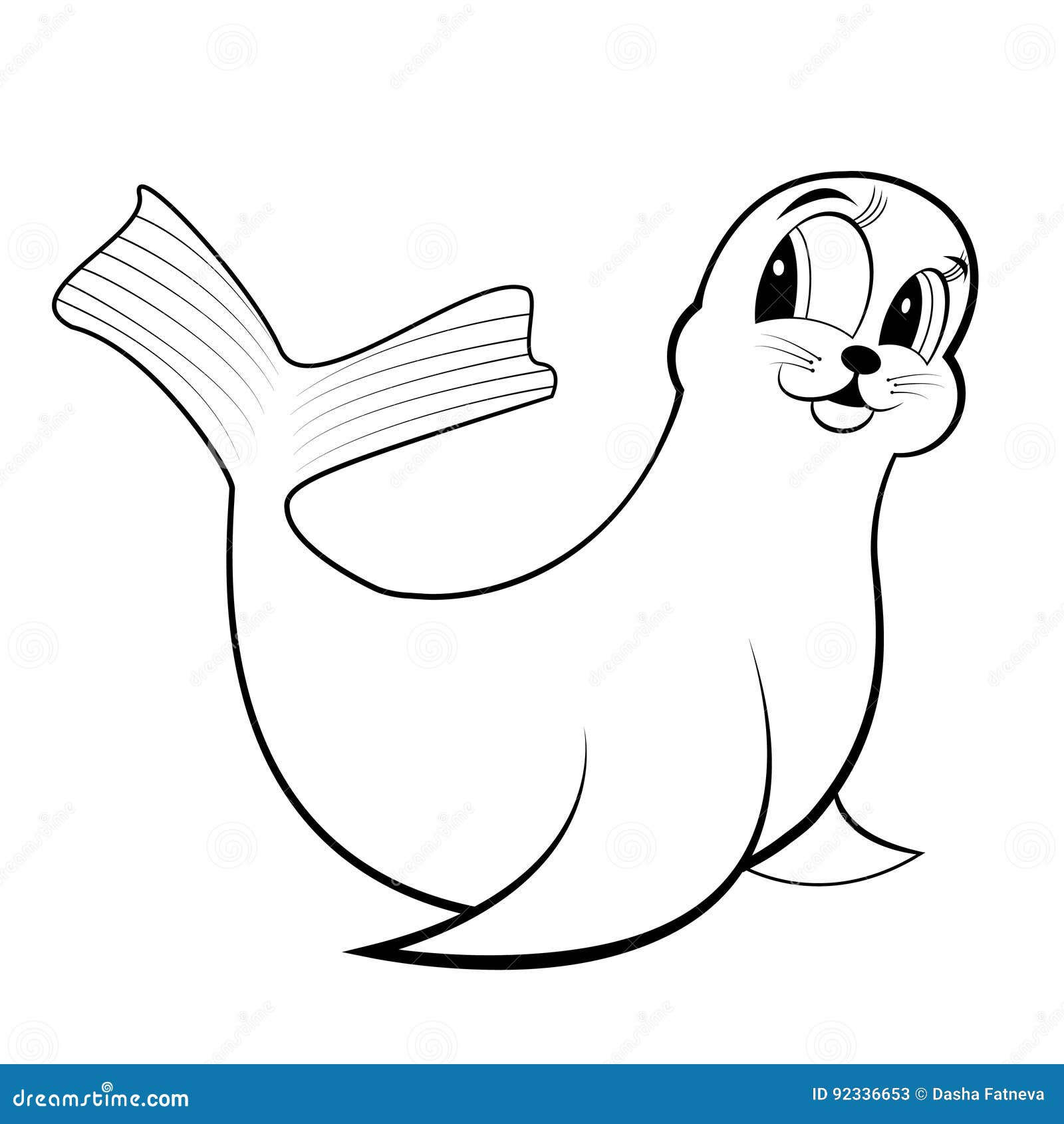 Bebe Phoque Mignon L Amical Illustration De Vecteur Illustration Du Gris Froid