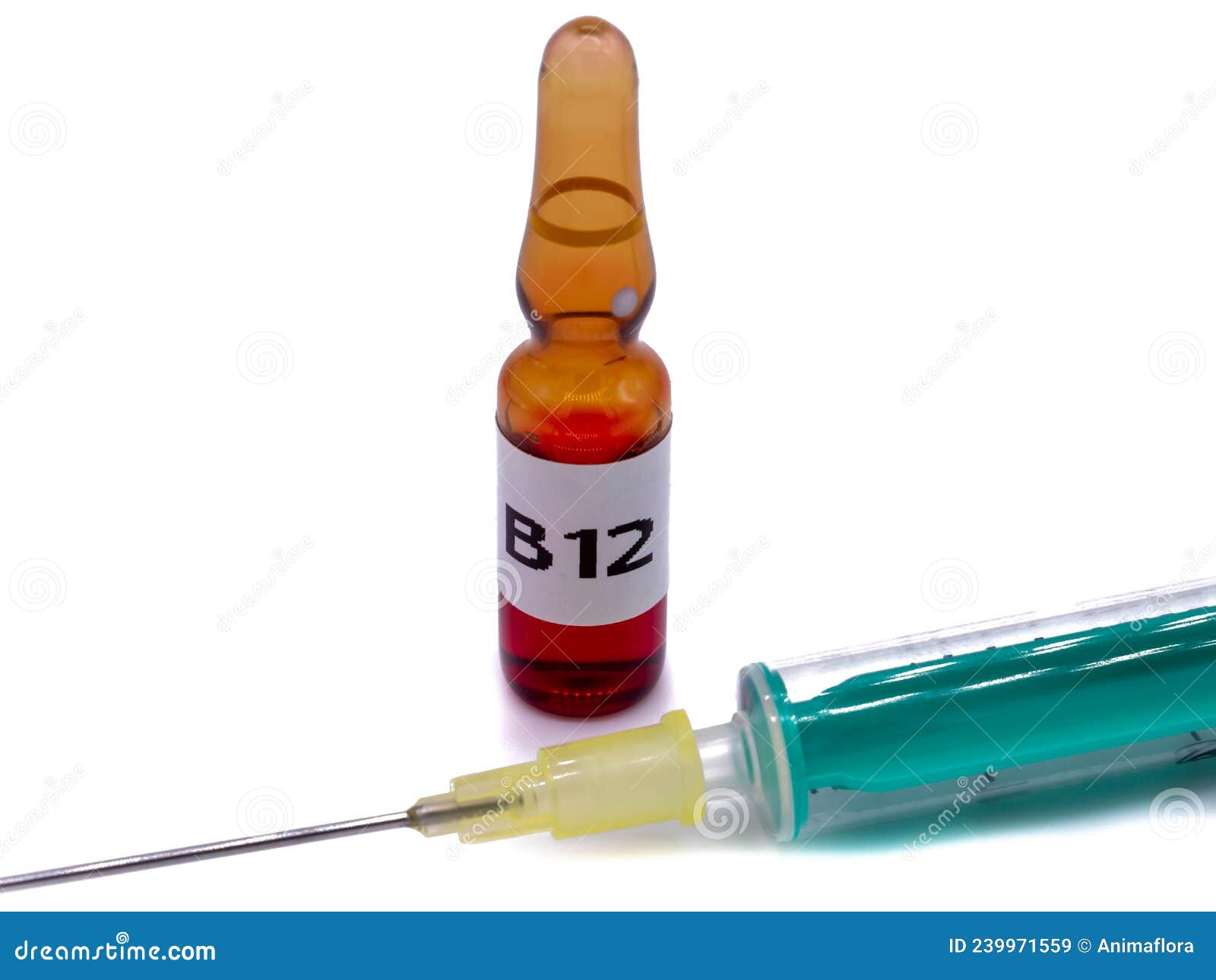B12 Ampoule with Syringe Isolated Stock Image Image of metabolism
