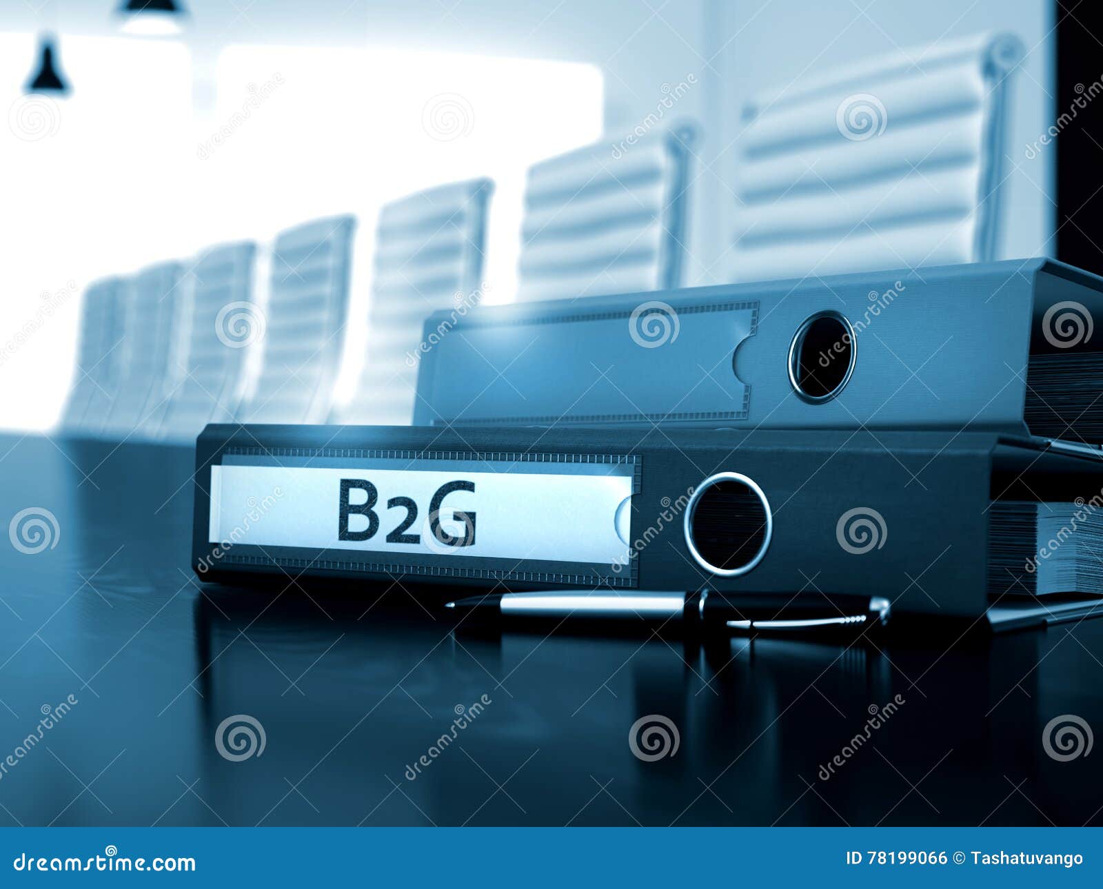 b2g on folder. toned image. 3d