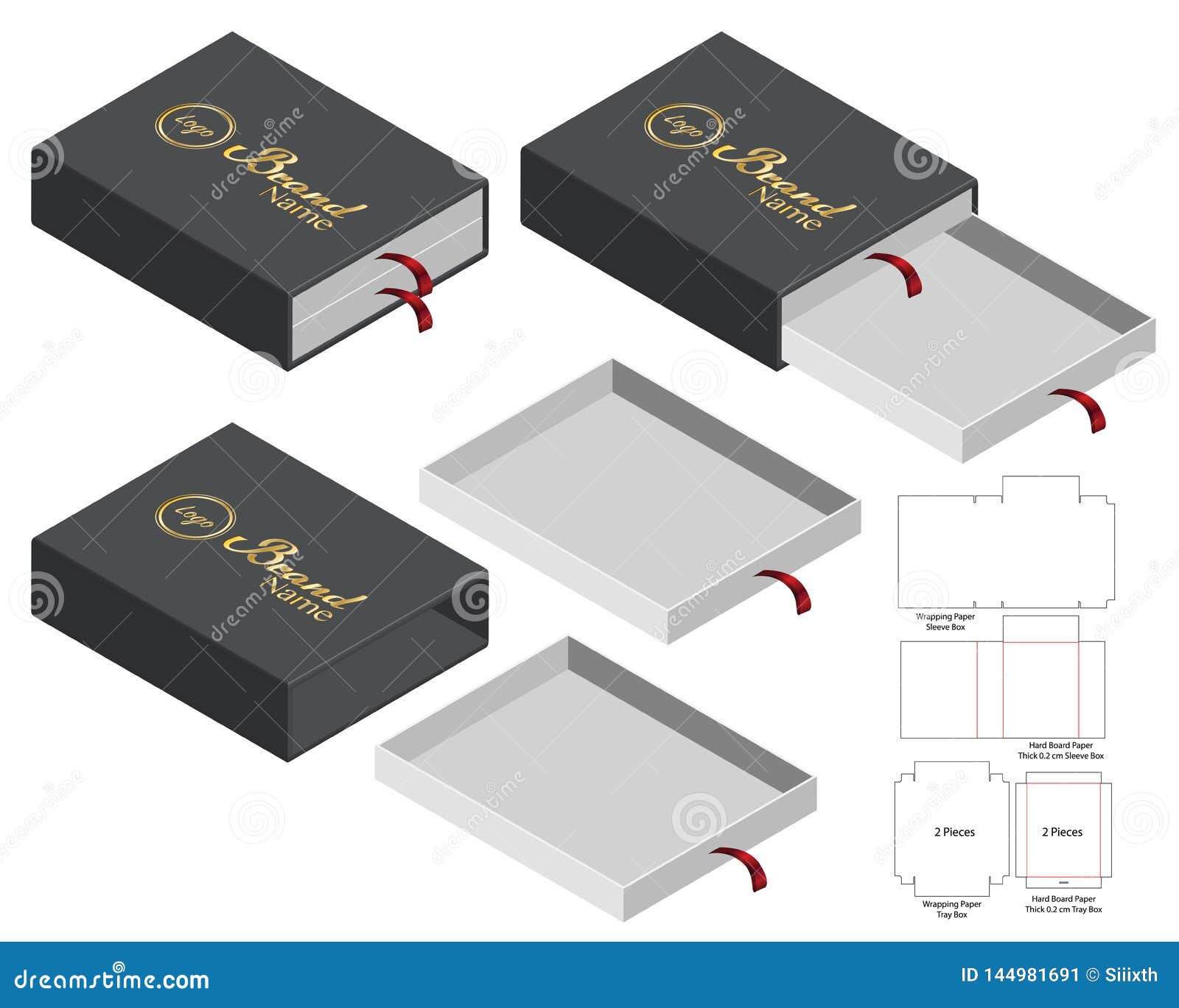 Download Box Packaging Die Cut Template Design 3d Mock Up Stock Vector Illustration Of Layout Cardboard 144981691 PSD Mockup Templates