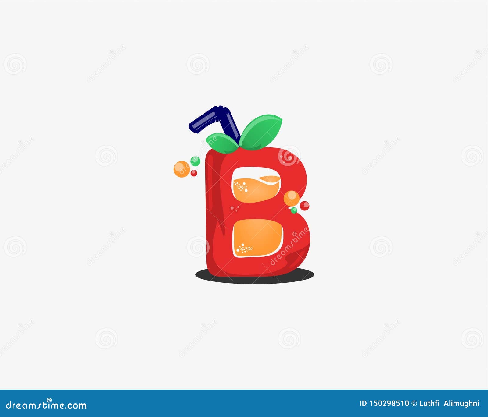 Juice logo fresh drink brand Royalty Free Vector Image