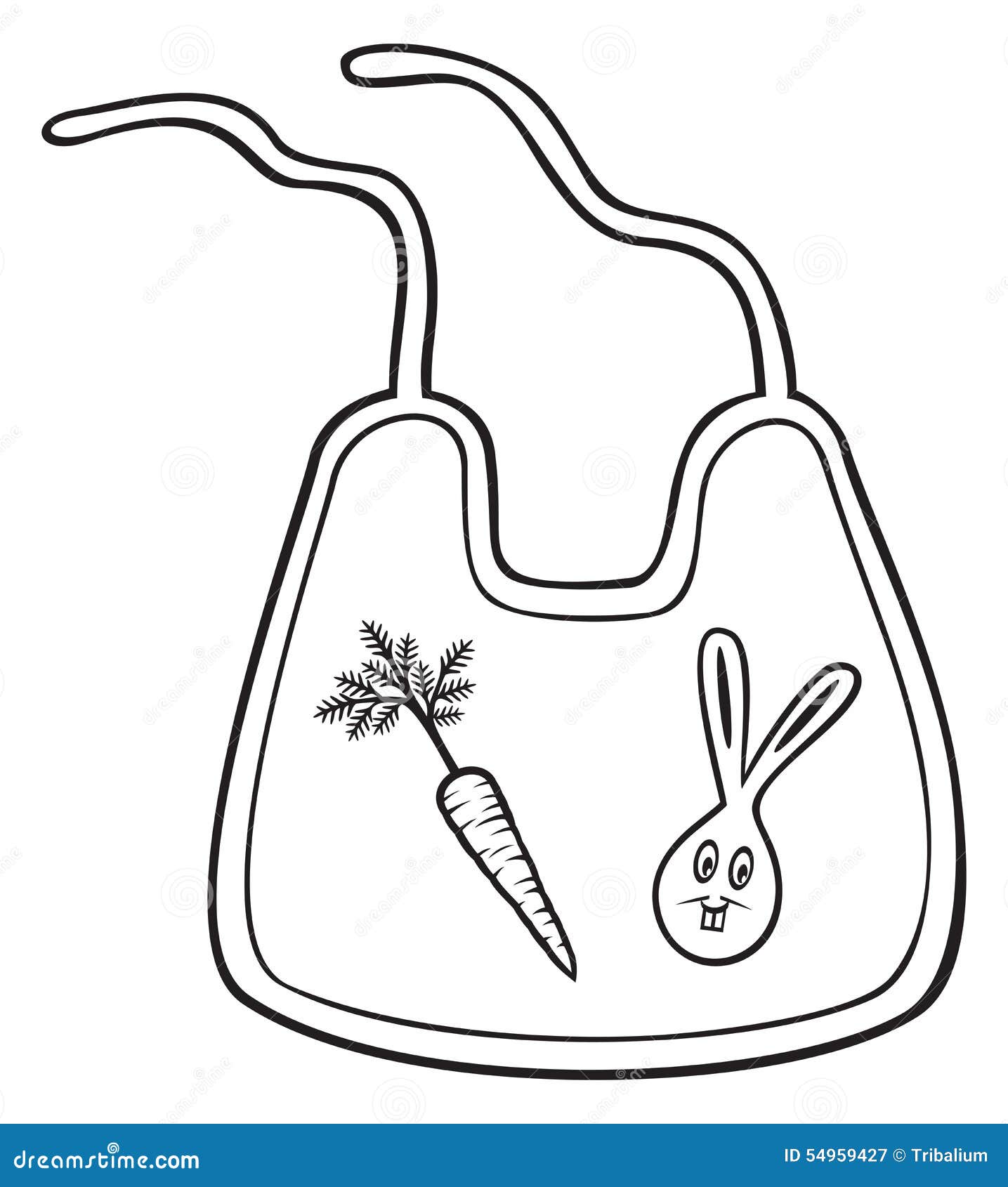 Babero del bebé ilustración del vector. Ilustración de muchacha 54959427