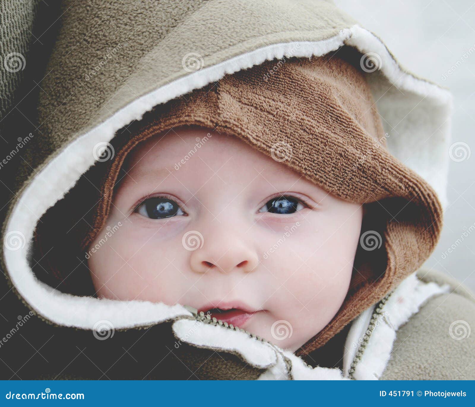 Baby stock image. Image of baby, cold, hood, eyes, infant - 451791