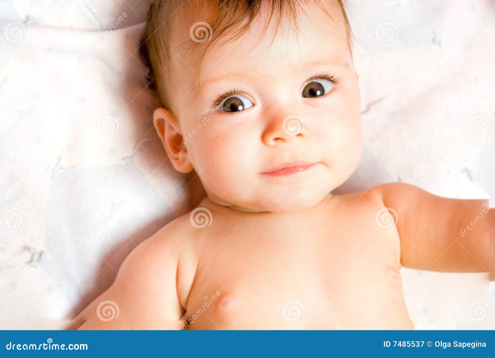 Baby Stock Image Image Of Looking Cheerful Life Caucasian 7485537