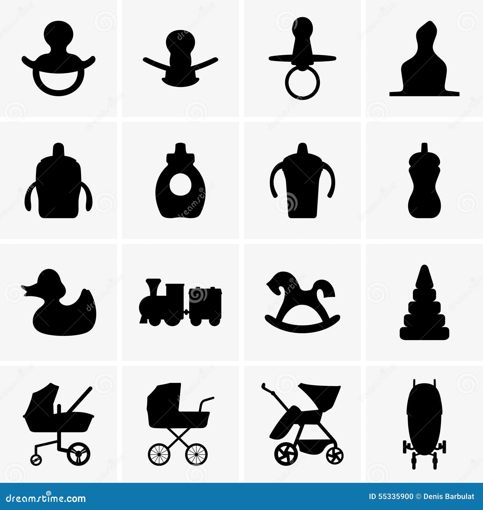 Baby accessories stock vector. Illustration of accessories 55335900