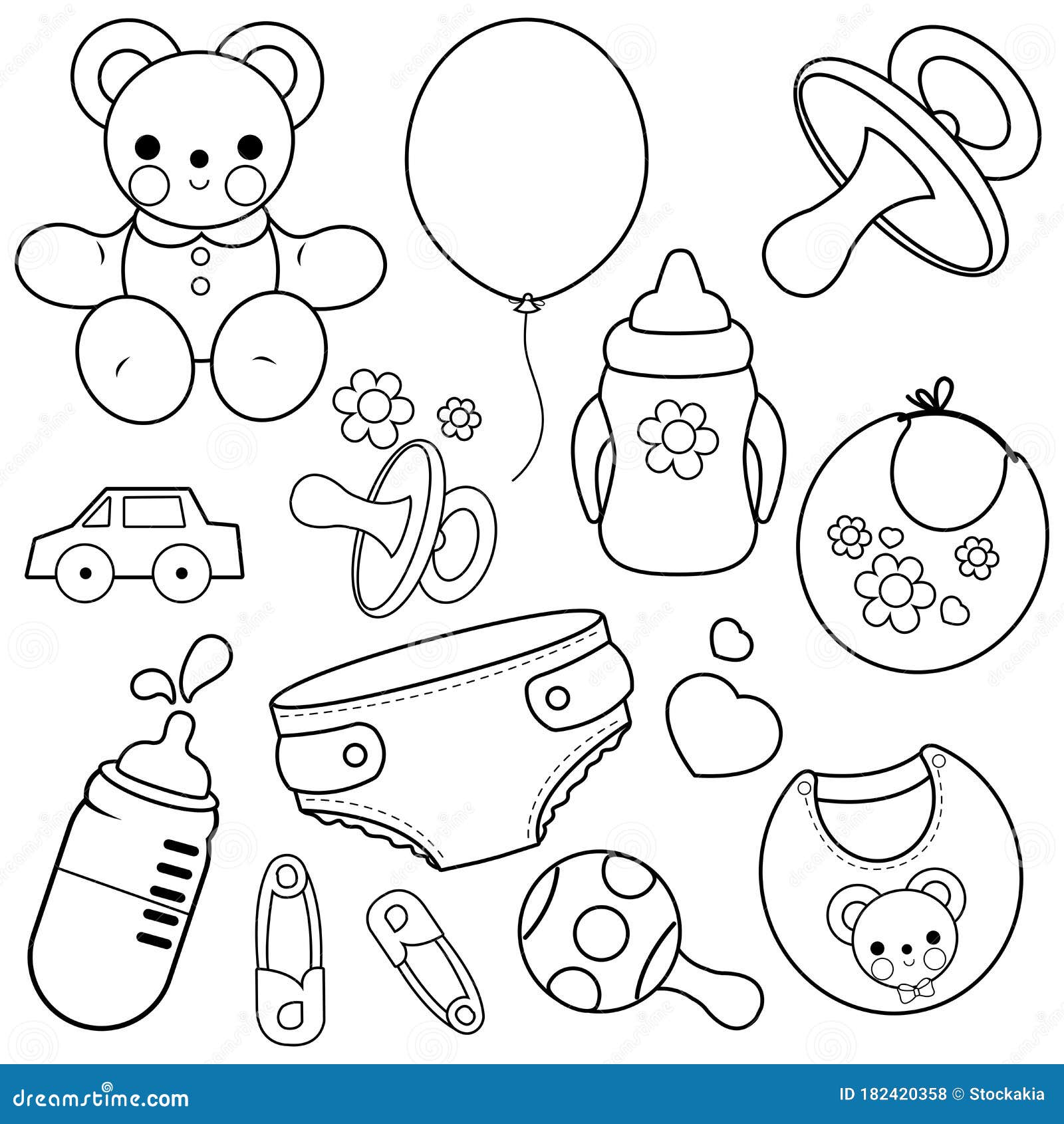 Baby Rattle Coloring Page