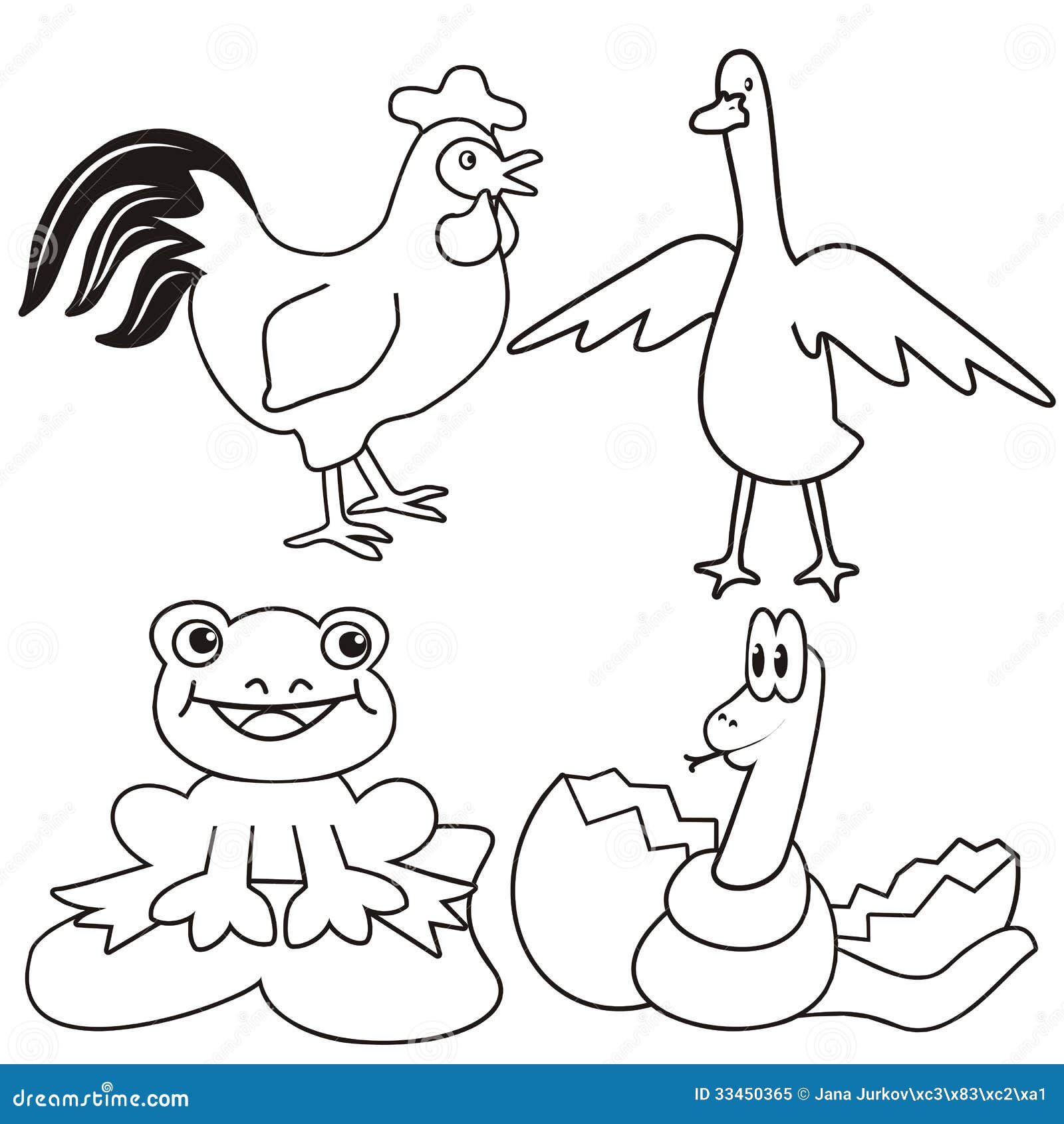 Baby Animals Coloring Stock Vector Illustration Of Bobbysoxer 33450365