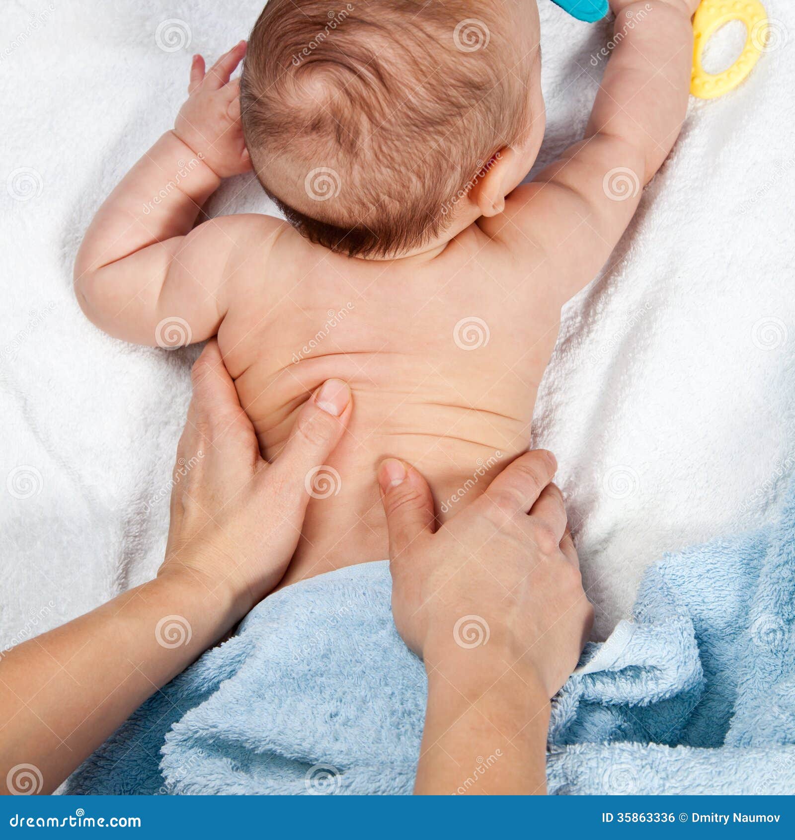 Baby back massage stock photo. Image of palm, finger 35863336